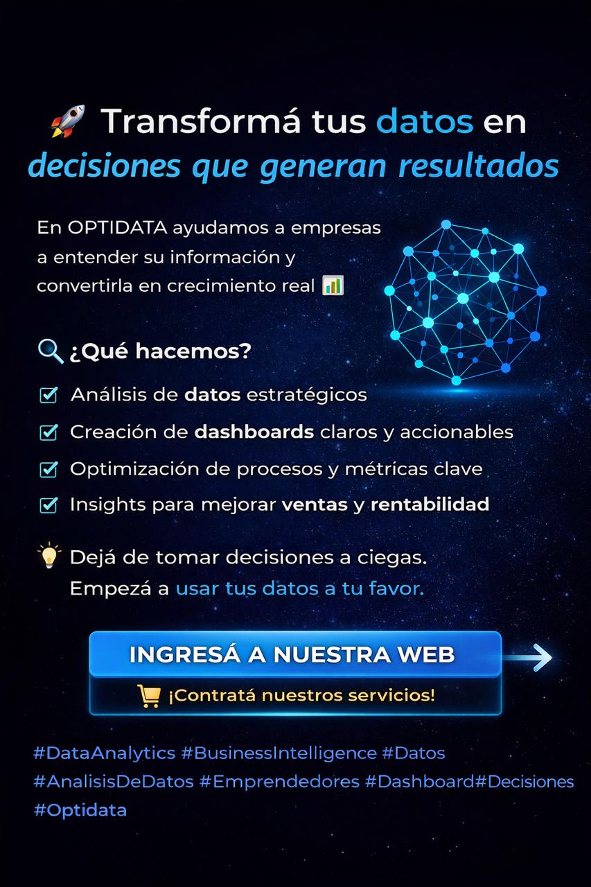 OPTIDATA | Dashboards y Análisis de Datos para tu Negocio
